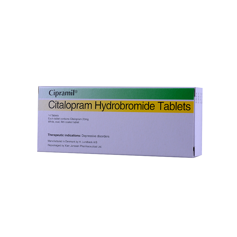 喜普妙 氫溴酸西酞普蘭片 20mg*14片   治療抑郁癥