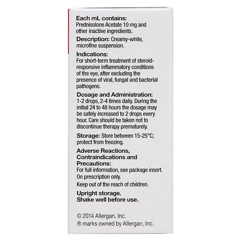 百力特 醋酸潑尼松龍滴眼液 5ml:50mg