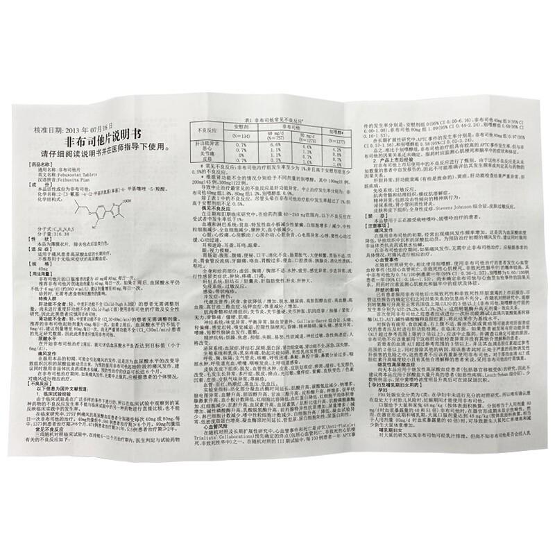 非布司他片*瑞揚(yáng)